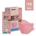 New Cleanwell Style KF94 Mask 韓國KF94成人口罩 粉紅色 (1盒30個獨立包裝)